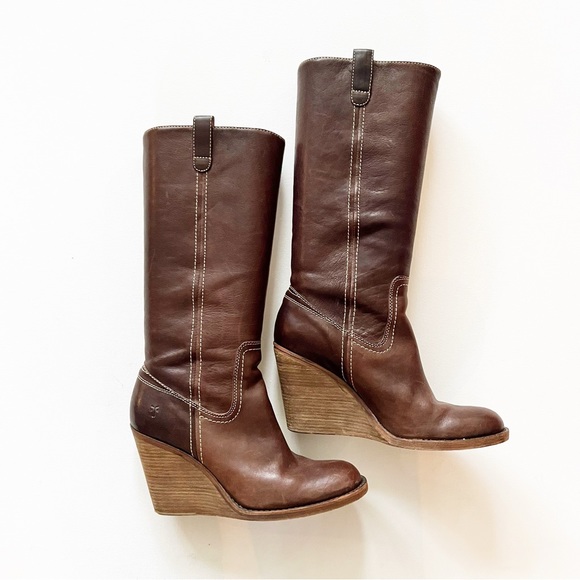 Frye Caroline Campus Wedge Boots, 9M - Picture 5 of 5